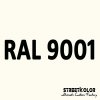 RAL 9001 akrylová auto farba lesklá alebo matná 1 liter + tužidlo + riedidlo (RAL9001 CREAM WHITE originálny odtieň akrylovej farby s lakom ( ČSN6002 ))