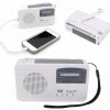 AM/FM PRENOSNÉ NÚDZOVÉ RÁDIO POWERBANK BATERKA NA SOLÁRNE KĽUKY