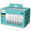 Philips | SADA 6x LED Žiarovka Philips A60 E27/8W/230V 2700K | P4090
