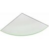 Sapho 22487 polica rohová, štvrťkruhová 200x200x8mm, mliečne sklo