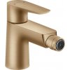 Hansgrohe Páková bidetová batéria Talis E s vypúšťacou súpravou s vyťahovacou rukoväťou, brúsený bronz, 71720140