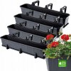 KADAX 4x BALKÓNOVÝ TRUHLÍK 80cm KVETINÁČ S ÚCHYTMI