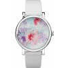 Hodinky Timex Cystal Bloom, s bielym koženým remienkom