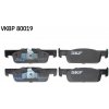 Sada brzdových platničiek, vždy 4 kusy v sade SKF VKBP 80019 (VKBP80019)
