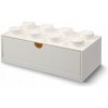 LEGO® stolové box 8 so zásuvkou 31,6 x 15,8 x 11,3 cm biela