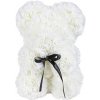 Medveď z ruží biely - 25 cm