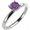 Eppi Zásnubný prsteň s fialovým ametystom Janice R35739