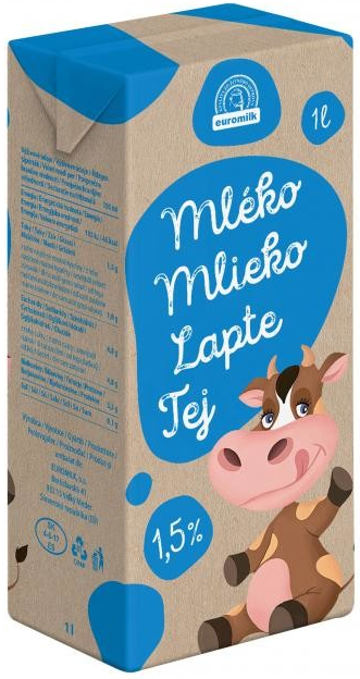 Euromilk Trvanlivé polotučné mlieko 1,5% 1 l od 1,33 € - Heureka.sk