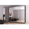 Casarredo WALES 250 trojdverová šatníková skriňa so zrkadlom