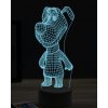 Beling 3D lampa, Standing cartoon dog, 16 farebná, PS38