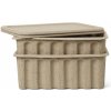 Ferm Living Úložný box s vekom Paper Pulp Large – set 2 ks