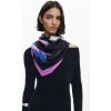 Dámský šátek DESIGUAL FLORAL GARDEN Černá velikost U