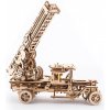 3D mechanické puzzle Ugears Truck UGM-11 s rebríkom 537 ks - hnedé