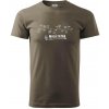 Profil kopca - Malá Fatra - Klasické pánske tričko vyššej gramáže - XL ( Army )