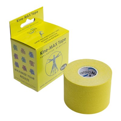 Kine-Max Super-Pro Cotton Kinesiology Tape žltá tejpovacia páska 5 cm x 5 m