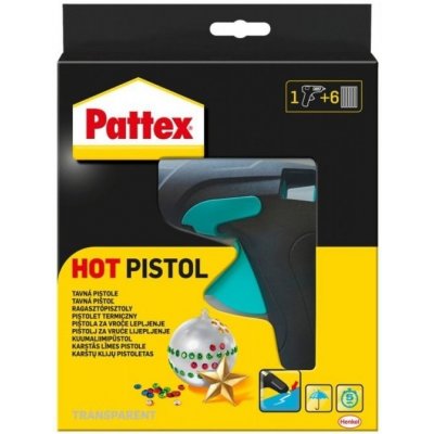 PATTEX Hobby Hot tavná pištoľ, pištoľ na lepiace tavné patróny 1ks, pištoľ