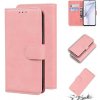 Peňaženkové kožené puzdro SKIN FEEL na Huawei P50 Pro – Ružová