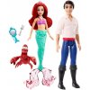 LALKA DISNEY PRINCESS SYRENKA ARIELKA KRAB SEBASTIAN + PRINC ERYK ERIC