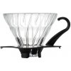 Hario Dripper V60-01, sklenený, čierny