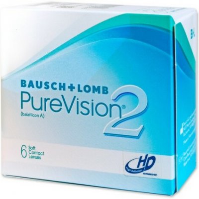 BAUSCH & LOMB PureVision 2 HD 6 šošoviek, Počet dioptrií: -10, Počet ks: 6 ks, Priemer: 14,0, Zakrivenie: 8,6
