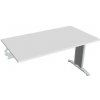 Hobis Rokovací stôl Flex, 140x75,5x80 cm, biely/kov