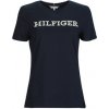 Tommy Hilfiger Tričká s krátkym rukávom REG MONOTYPE EMB C NK SS Námornícka modrá