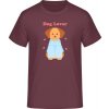 E190 Tričko - Nápis Dog Lover a psík - Purpurovočervená - 5XL - Pánske