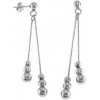 Strieborné visiace náušnice s guľôčkami