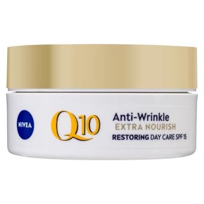 Nivea Q10 Power Anti-Wrinkle Extra Nourish SPF15 vyživujúci krém proti vráskam 50 ml pre ženy