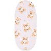 Jersey plachta do kočíka New Baby 35x75 cm Love Teddy Bear pink