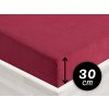 Froté napínacie prestieradlo na vysoký matrac FR-010 Vínové 180 x 200 - výška 30 cm