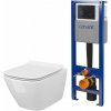 Súprava WC misa s pomaly sa sklápajúcim sedadlom Cersanit City S701-405, súprava stojan s tlačidlom Cersanit S701-779