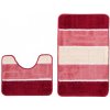 Najkoberce Sada kúpeľňových koberčekov MULTI B5020 červená dlaždice 50x80 cm