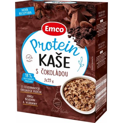 EMCO Müsli Emco Kaša proteínová s čokoládou 3x55g