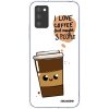 Picasee silikónový prehľadný obal pre Samsung Galaxy A03s A037G - Cute coffee