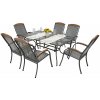 DEOKORK Záhradná kovová zostava PROVENCE I. 1+6 Stôl obdĺžníkový 190x105 cm (CT0310)