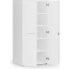 Kancelárska policová skriňa PRIMO WHITE s dverami, 1781 x 800 x 600 mm, biela