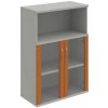 Policová skriňa Strong, 80x115,2x40 cm, čerešňa/sivá