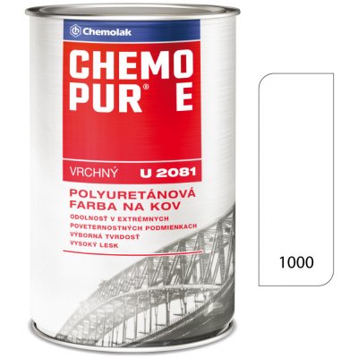 Chemopur E U2081 1000 biela 8L - vrchná polyuretánová farba na kov, betón, drevo