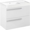 Laufen Ardo Skříňka s umyvadlem 80 cm, L, bílá lesk, madlo chrom ARDO80LBLCR 1 set