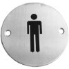 dverný nerezový piktogram WC 