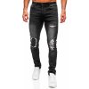 Bolf MP0085N pánske slim fit rifľové nohavice čierne