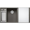 Blanco AXIA III 6 S šedá vulkán s excentrom + sklenená krájacia doska 527226