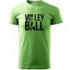 Volleyball nápis - Klasické pánske tričko vyššej gramáže - M ( Trávová zelená )