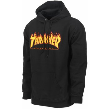 Thrasher Flame Logo Hood mikina black
