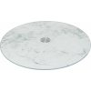 5five Simply Smart Sklenený otočný servírovací podnos White Marble, (fi) 32 cm