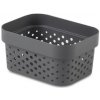 Košík Curver® INFINITY DOTS, 1,4L, tmavý sivý, 12,5x16,7x8,3 cm