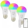 Smart LED žiarovka E27 11W RGB+CCT IMMAX NEO 07733CDO WiFi Tuya sada 3ks