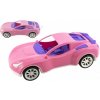 Teddies Auto športové pre dievčatá ružové plast na voľný chod v sieťke 16x36x12cm