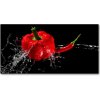 Foto obraz sklo tvrzené červenej papriky 100x50 cm